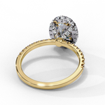 Load image into Gallery viewer, Oval Cut Moissanite Engagement Ring With Pave Halo
