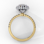 Load image into Gallery viewer, Marquise Cut Moissanite Engagement Ring With Pave Halo
