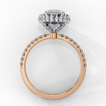 Load image into Gallery viewer, Marquise Cut Moissanite Engagement Ring With Pave Halo

