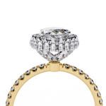 Load image into Gallery viewer, Marquise Cut Moissanite Engagement Ring With Pave Halo

