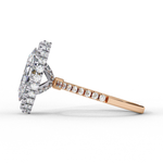 Load image into Gallery viewer, Marquise Cut Moissanite Engagement Ring With Pave Halo
