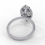 Load image into Gallery viewer, Marquise Cut Moissanite Engagement Ring With Pave Halo
