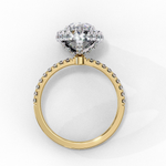 Load image into Gallery viewer, Pear Cut Lab Grown Diamond Engagement Ring With Double Halo
