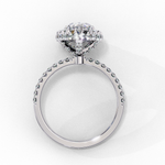 Load image into Gallery viewer, Pear Cut Lab Grown Diamond Engagement Ring With Double Halo

