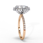 Load image into Gallery viewer, Pear Cut Lab Grown Diamond Engagement Ring With Double Halo
