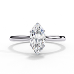 Load image into Gallery viewer, Solitaire Marquise Cut Moissanite Engagement Ring
