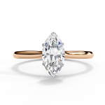 Load image into Gallery viewer, Solitaire Marquise Cut Moissanite Engagement Ring
