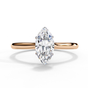 Solitaire Marquise Cut Lab Grown Diamond Engagement Ring