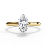 Load image into Gallery viewer, Solitaire Marquise Cut Moissanite Engagement Ring
