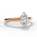 Load image into Gallery viewer, Solitaire Marquise Cut Moissanite Engagement Ring

