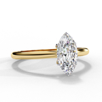 Load image into Gallery viewer, Solitaire Marquise Cut Moissanite Engagement Ring
