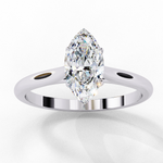 Load image into Gallery viewer, Solitaire Marquise Cut Moissanite Engagement Ring
