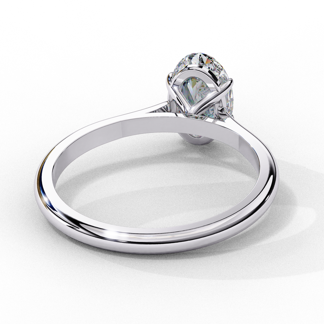 Solitaire Oval Cut Lab Grown Diamond Engagement Ring