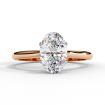 Load image into Gallery viewer, Solitaire Oval Cut Lab Grown Diamond Engagement Ring
