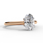 Load image into Gallery viewer, Solitaire Oval Cut Lab Grown Diamond Engagement Ring
