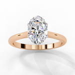 Load image into Gallery viewer, Solitaire Oval Cut Lab Grown Diamond Engagement Ring
