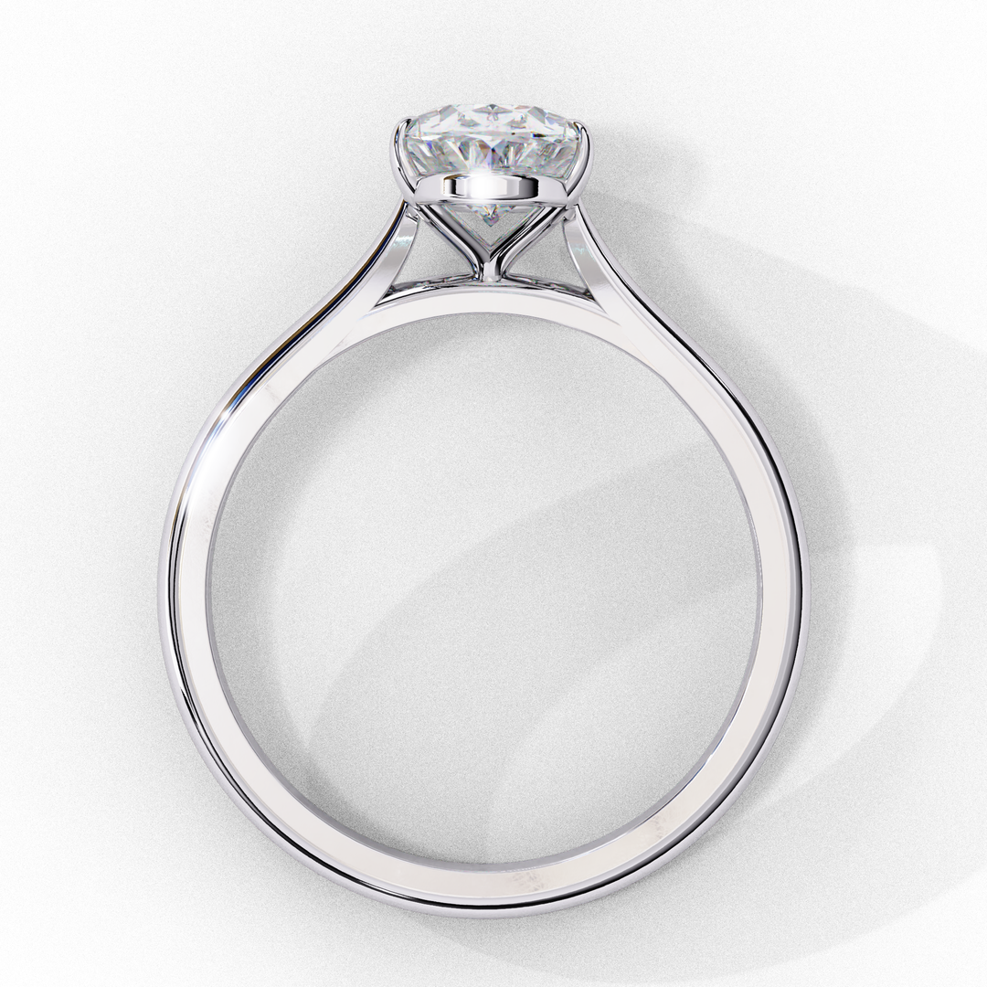 Solitaire Oval Cut Lab Grown Diamond Engagement Ring