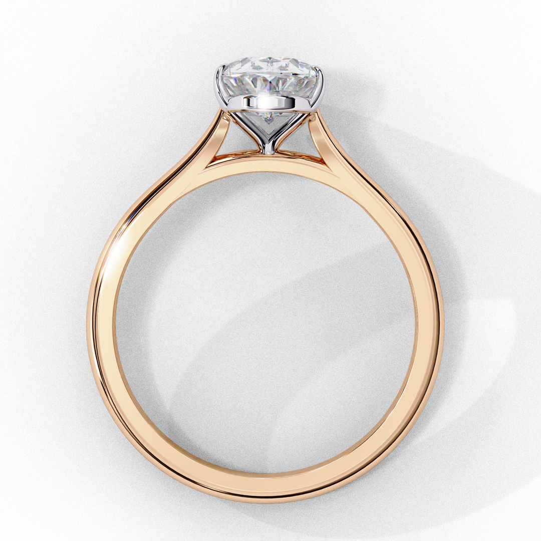 Solitaire Oval Cut Lab Grown Diamond Engagement Ring