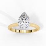 Load image into Gallery viewer, Solitaire Pear Cut Moissanite Engagement Ring
