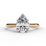 Pear Shaped Moissanite Ring