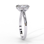 Load image into Gallery viewer, Solitaire Emerald Cut Moissanite Engagement Ring
