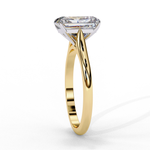 Load image into Gallery viewer, Solitaire Emerald Cut Moissanite Engagement Ring
