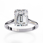 Load image into Gallery viewer, Solitaire Emerald Cut Moissanite Engagement Ring
