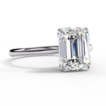 Load image into Gallery viewer, Solitaire Emerald Cut Moissanite Engagement Ring
