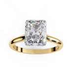 Load image into Gallery viewer, Solitaire Radiant Cut Moissanite Engagement Ring

