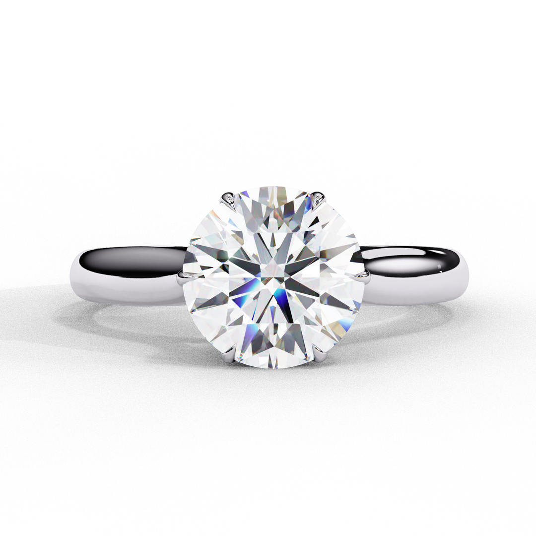 Diamond ring on a white background