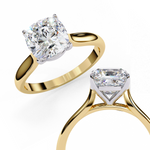Load image into Gallery viewer, Solitaire Cushion Cut Moissanite Engagement Ring
