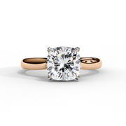 cushion cut lab diamond engagement ring