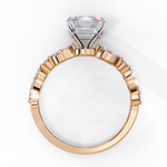Load image into Gallery viewer, Emerald Cut Lab Grown Diamond Engagement Ring | Marquise &amp; Round Accents
