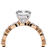 Load image into Gallery viewer, Emerald Cut Lab Grown Diamond Engagement Ring | Marquise &amp; Round Accents

