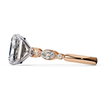 Load image into Gallery viewer, Emerald Cut Lab Grown Diamond Engagement Ring | Marquise &amp; Round Accents
