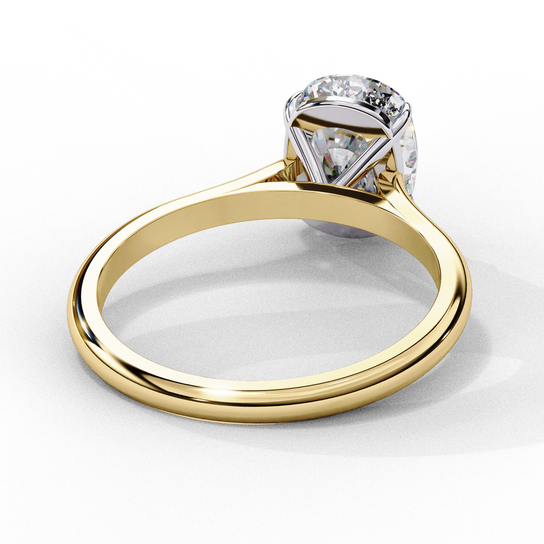 Solitaire Elongated Cushion Cut Lab Grown Diamond Engagement Ring