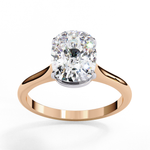 Load image into Gallery viewer, Solitaire Elongated Cushion Cut Lab Grown Diamond Engagement Ring
