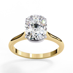 Load image into Gallery viewer, Solitaire Elongated Cushion Cut Lab Grown Diamond Engagement Ring
