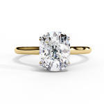 Load image into Gallery viewer, Solitaire Elongated Cushion Cut Lab Grown Diamond Engagement Ring

