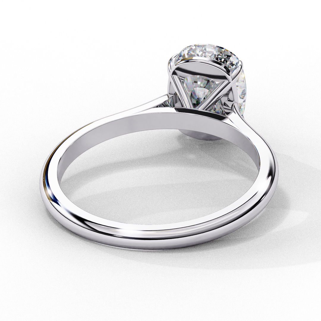 Solitaire Elongated Cushion Cut Lab Grown Diamond Engagement Ring