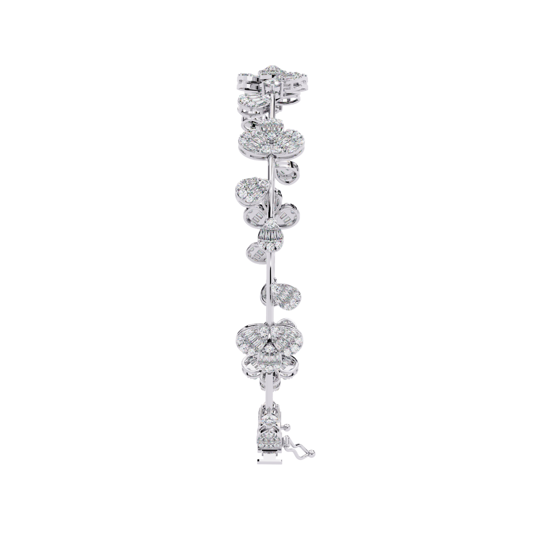 Elegant Floral Moissanite Bracelet