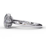 Load image into Gallery viewer, Oval Cut Lab Grown Diamond Engagement Ring with Cluster Side Stones
