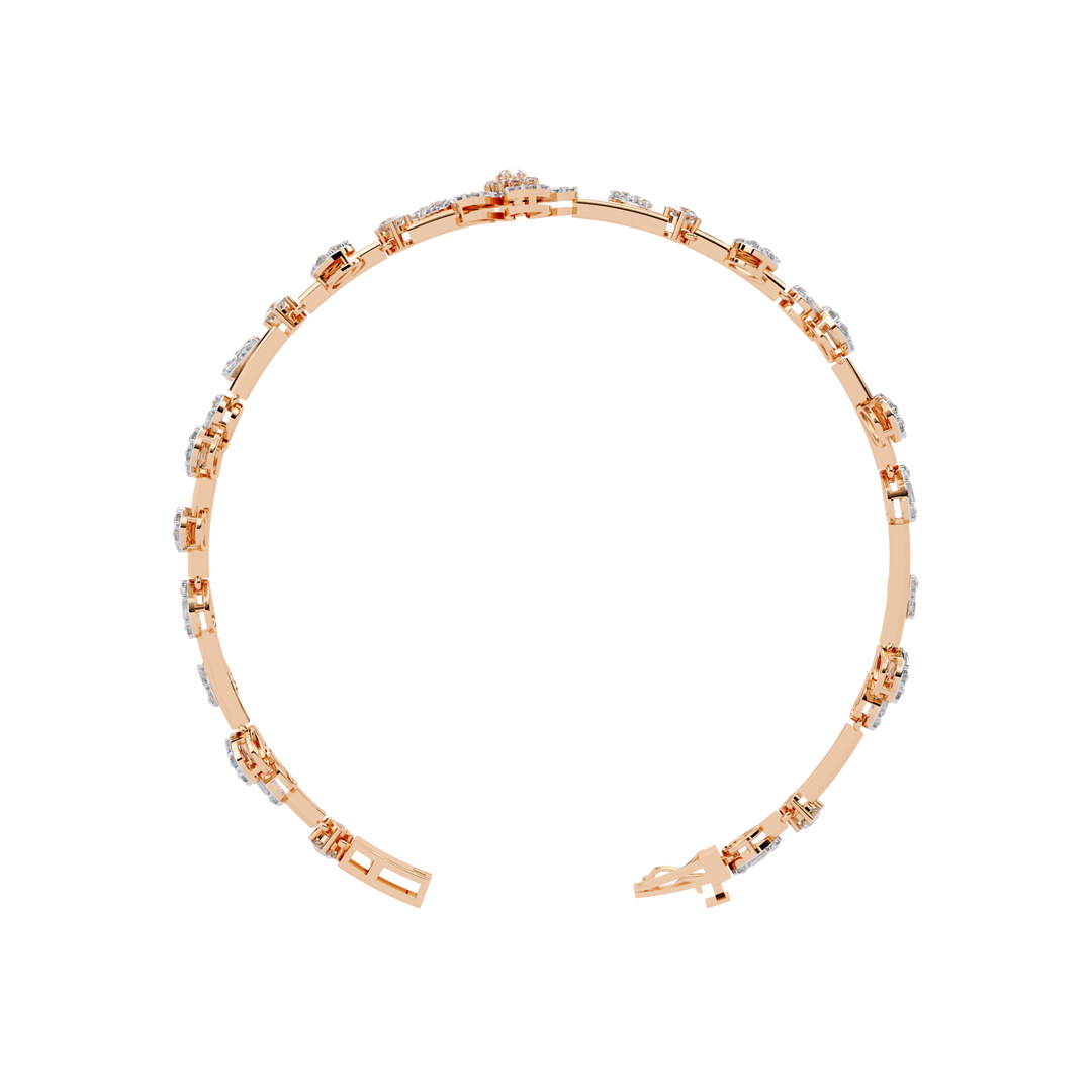 Elegant Floral Moissanite Bracelet