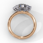 Load image into Gallery viewer, Oval Cut Lab Grown Diamond Engagement Ring with Cluster Side Stones
