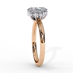 Load image into Gallery viewer, Oval Cut Lab Grown Diamond Engagement Ring with Cluster Side Stones
