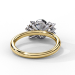 Load image into Gallery viewer, Oval Cut Lab Grown Diamond Engagement Ring with Cluster Side Stones
