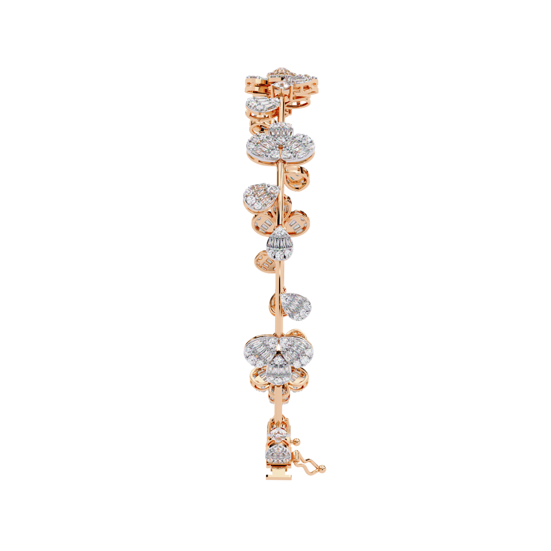 Elegant Floral Moissanite Bracelet
