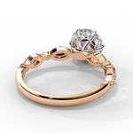 Load image into Gallery viewer, Round Cut Moissanite Engagement Ring | Marquise &amp; Round Accents
