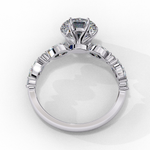 Load image into Gallery viewer, Round Cut Moissanite Engagement Ring | Marquise &amp; Round Accents
