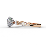 Load image into Gallery viewer, Round Cut Moissanite Engagement Ring | Marquise &amp; Round Accents
